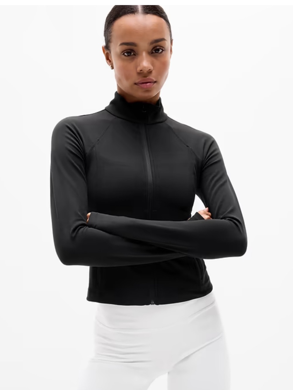 Athleta Salutation crop full zip jacket
